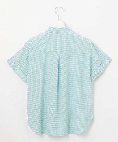 J.PRESS Ladies(J.プレス レディス)の「【洗える】SHEER ギンガム シャツ ブラウス(シャツ/ブラウス・レディース・ピーコックグリーン系3/ホワイト系3・XS)」の11枚目の写真