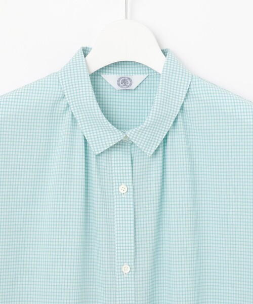 J.PRESS Ladies(J.プレス レディス)の「【洗える】SHEER ギンガム シャツ ブラウス(シャツ/ブラウス・レディース・ピーコックグリーン系3/ホワイト系3・XS)」の12枚目の写真