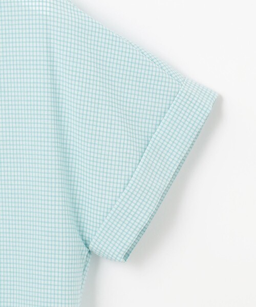 J.PRESS Ladies(J.プレス レディス)の「【洗える】SHEER ギンガム シャツ ブラウス(シャツ/ブラウス・レディース・ピーコックグリーン系3/ホワイト系3・XS)」の3枚目の写真