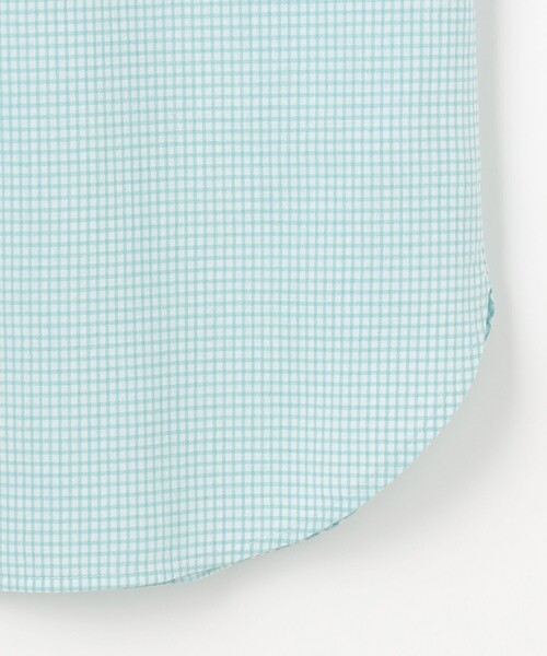 J.PRESS Ladies(J.プレス レディス)の「【洗える】SHEER ギンガム シャツ ブラウス(シャツ/ブラウス・レディース・ピーコックグリーン系3/ホワイト系3・XS)」の4枚目の写真