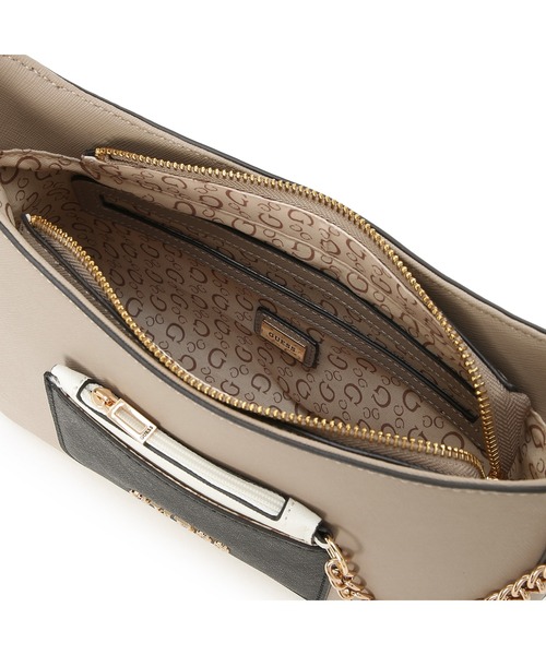 Guess(ゲス)の「TANA Top Zip Shoulder ハンドバッグ(ハンドバッグ・レディース・ベージュ/ブラック系その他・ONE SIZE)」の12枚目の写真