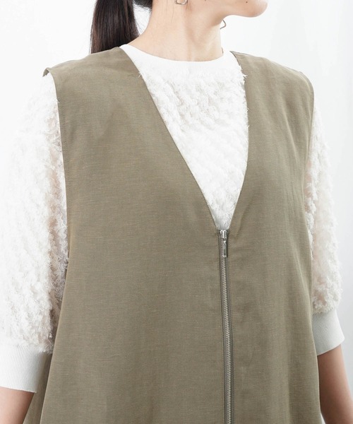 LC/LLL リネン混ジップジレ（ベスト）｜LUCA/LADY LUCK LUCA