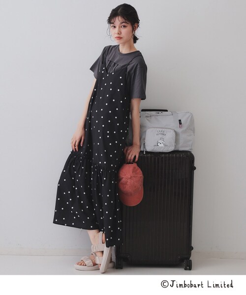 OPAQUE.CLIP（オペークドットクリップ）の「【ジムボバートコラボ】ポケッタブルトラベルビッグボストンバッグ（ボストンバッグ・レディース・グレー/ブラック/ライトブルー/ピンク系・00）」の11枚目の写真