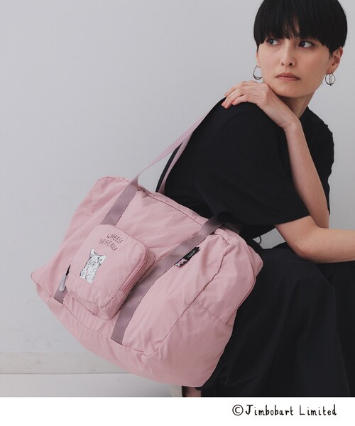 OPAQUE.CLIP（オペークドットクリップ）の「【ジムボバートコラボ】ポケッタブルトラベルビッグボストンバッグ（ボストンバッグ・レディース・グレー/ブラック/ライトブルー/ピンク系・00）」の14枚目の写真