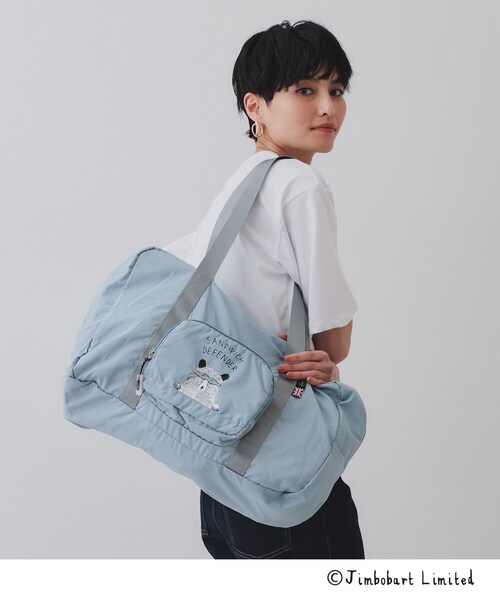 OPAQUE.CLIP（オペークドットクリップ）の「【ジムボバートコラボ】ポケッタブルトラベルビッグボストンバッグ（ボストンバッグ・レディース・グレー/ブラック/ライトブルー/ピンク系・00）」の16枚目の写真