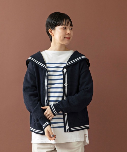 PAR ICI - 未使用品 PAR ICI コットン畦 クルーネックカーディガン PAR ICI（パーリッシィ）｜カーディガン/ボレロ一覧 - WEAR