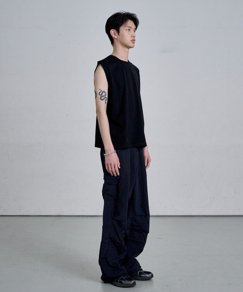 THE CLE(ザクレ)の「FLOW CARGO PANTS / フロウカーゴパンツ【カーゴ】 カーゴパンツ パンツ メンズ(カーゴパンツ・メンズ・カーキ/ブラック・MEDIUM/LARGE/SMALL)」の9枚目の写真
