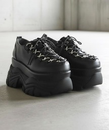 LOVEHUNTER/+9.5cm 軽量厚底 Dリングレースアップスニーカー(2210)
