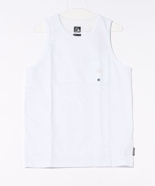 Quiksilver（クイックシルバー）の「BUBBLE TANK /クイックシルバー胸ポケットワンポイントタンクトップ（タンクトップ・メンズ・ホワイト/パープル/ブラック・X-LARGE/LARGE/MEDIUM）」の2枚目の写真
