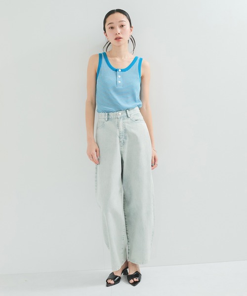 Healthknit（ヘルスニット）の「【Healthknit/ヘルスニット】Multi Border Waffle Tanktop（タンクトップ・レディース・ブラウン/グリーン/ブルー系その他4・FREE）」の18枚目の写真