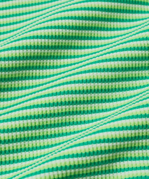 Healthknit（ヘルスニット）の「【Healthknit/ヘルスニット】Multi Border Waffle Tanktop（タンクトップ・レディース・ブラウン/グリーン/ブルー系その他4・FREE）」の6枚目の写真