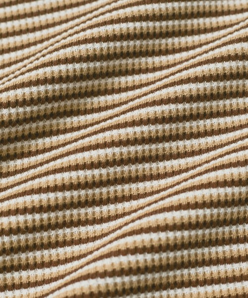 Healthknit（ヘルスニット）の「【Healthknit/ヘルスニット】Multi Border Waffle Tanktop（タンクトップ・レディース・ブラウン/グリーン/ブルー系その他4・FREE）」の5枚目の写真