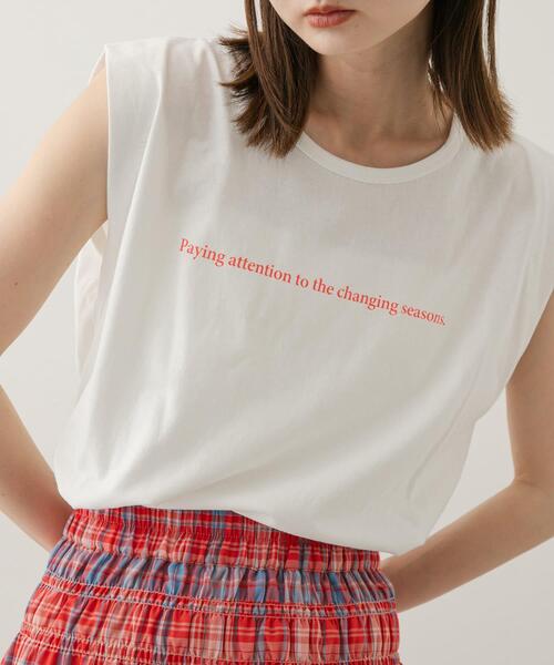 SENSE OF PLACE by URBAN RESEARCH（センスオブプレイスバイアーバンリサーチ）の「ショルダータックグラフィックTシャツ（Tシャツ/カットソー・レディース・ネイビー/オフホワイト/ライトグレー・ONE）」の22枚目の写真