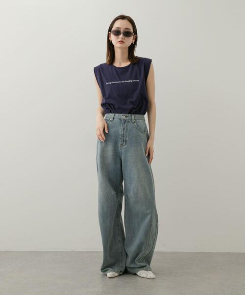 SENSE OF PLACE by URBAN RESEARCH（センスオブプレイスバイアーバンリサーチ）の「ショルダータックグラフィックTシャツ（Tシャツ/カットソー・レディース・ネイビー/オフホワイト/ライトグレー・ONE）」の9枚目の写真