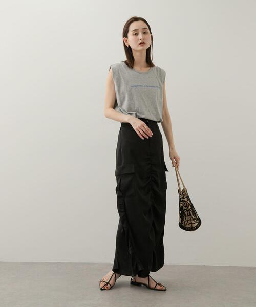 SENSE OF PLACE by URBAN RESEARCH（センスオブプレイスバイアーバンリサーチ）の「ショルダータックグラフィックTシャツ（Tシャツ/カットソー・レディース・ネイビー/オフホワイト/ライトグレー・ONE）」の18枚目の写真