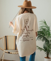 anap mimpi | BOHO Dream catcher メッセージ プリント ビッグ Tシャツ ワンピース(ワンピース)