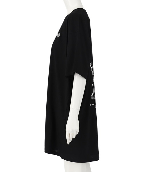 anap mimpi（アナップミンピ）の「BOHO Dream catcher メッセージ プリント ビッグ Tシャツ ワンピース（ワンピース・レディース・キナリ/ブラック・FREE）」の15枚目の写真