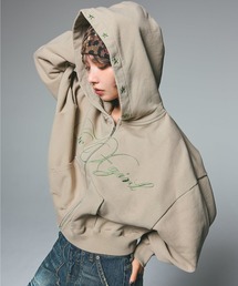x-girl エックスガール ロゴパーカー ベージュ X-girl（エックスガール）の「BOX LOGO SWEAT HOODIE（パーカー