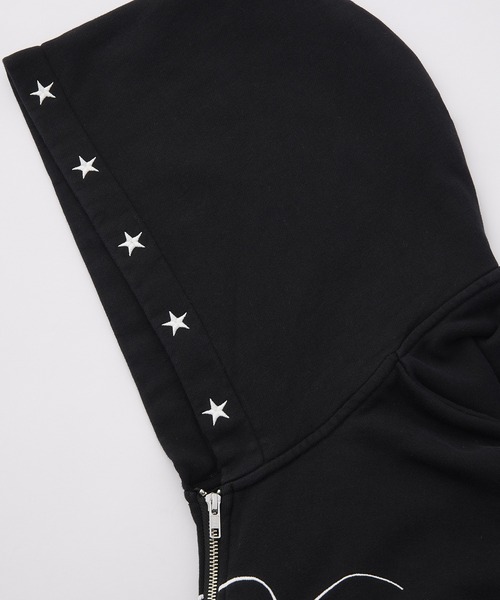 X-girl（エックスガール）の「PENCIL SCRIPT LOGO EMBROIDERED ZIP UP SWEAT HOODIE（パーカー・レディース・アッシュ/ブラック/ベージュ・S/M）」の6枚目の写真