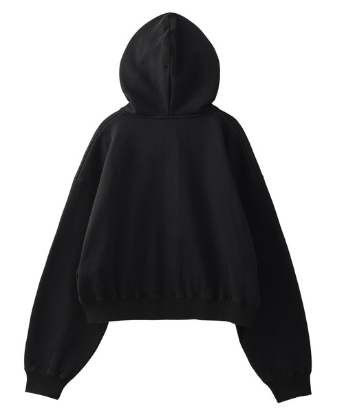 X-girl（エックスガール）の「PENCIL SCRIPT LOGO EMBROIDERED ZIP UP SWEAT HOODIE（パーカー・レディース・アッシュ/ブラック/ベージュ・S/M）」の4枚目の写真