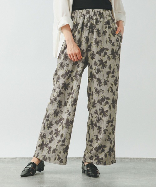 GLOBAL WORK（グローバルワーク）の「楊柳イージー柄パンツ/492315（その他パンツ・レディース・グレイッシュベージュ/ブラック系その他3/その他3/グリーン系その他2・LARGE/MEDIUM）」の7枚目の写真