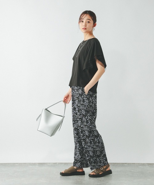 GLOBAL WORK（グローバルワーク）の「楊柳イージー柄パンツ/492315（その他パンツ・レディース・グレイッシュベージュ/ブラック系その他3/その他3/グリーン系その他2・LARGE/MEDIUM）」の14枚目の写真