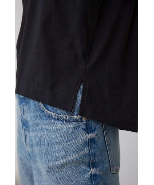 AZUL by moussy(アズールバイマウジー)の「ソデチュールトップス(Tシャツ/カットソー・レディース・ライトブルー/ブラック/オフホワイト・FREE)」の21枚目の写真