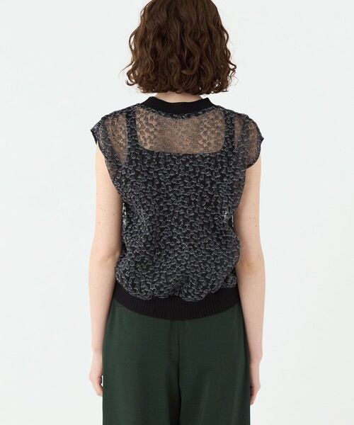 BALLSEY（ボールジィ）の「チュールエンブロイダリー バックギャザープルオーバー（シャツ/ブラウス・レディース・ブラック系その他/ホワイト・36）」の6枚目の写真