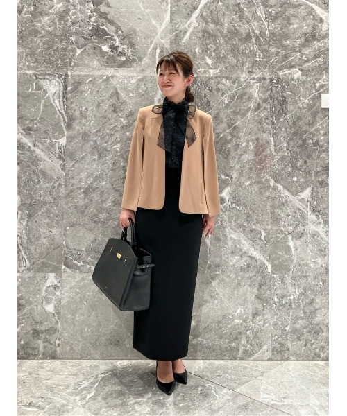 美品　ルルウィルビー　デザイン　ノーカラー　ジャケット　ケープ　ブラック　１ LOULOU WILLOUGHBY】◇リトルブラックケープジャケット（ノー