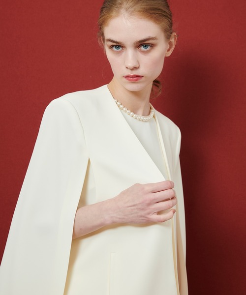 最終価格‼️ルルウィルビー　ケープジャケット　ホワイト新品未使用 allureville｜【LOULOU WILLOUGHBY】◇リトルブラックケープ