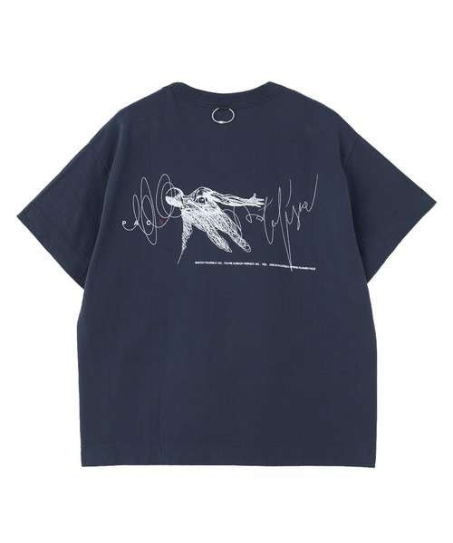 styles（スタイルス）の「PACE SKETCH YOURSELF TEE PF0079（Tシャツ/カットソー・メンズ・ホワイト/ネイビー・L/M）」の4枚目の写真