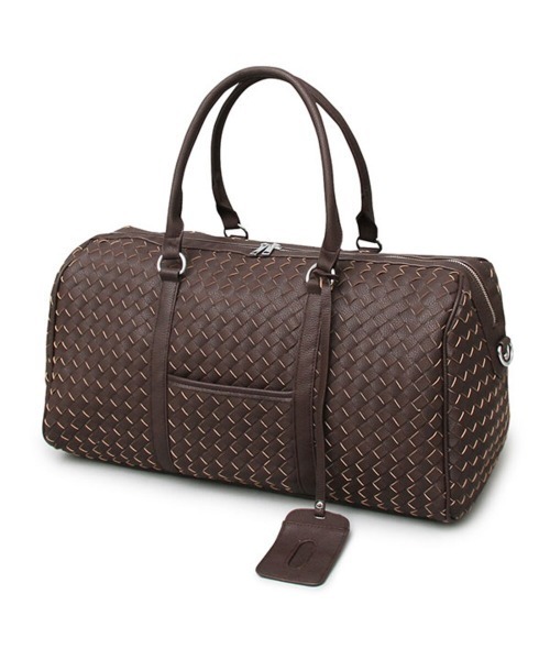 REGiSTA（レジスタ）の「REGiSTA Intrecciato Boston Bag（ボストンバッグ・メンズ・ダークブラウン/ブラック・FREE）」の2枚目の写真