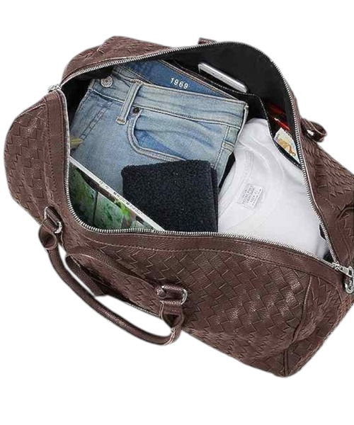 REGiSTA（レジスタ）の「REGiSTA Intrecciato Boston Bag（ボストンバッグ・メンズ・ダークブラウン/ブラック・FREE）」の14枚目の写真