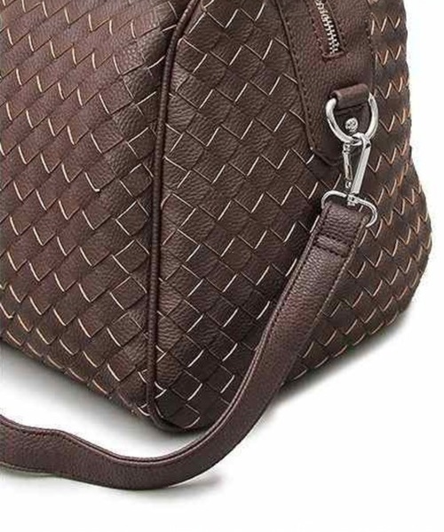 REGiSTA（レジスタ）の「REGiSTA Intrecciato Boston Bag（ボストンバッグ・メンズ・ダークブラウン/ブラック・FREE）」の15枚目の写真