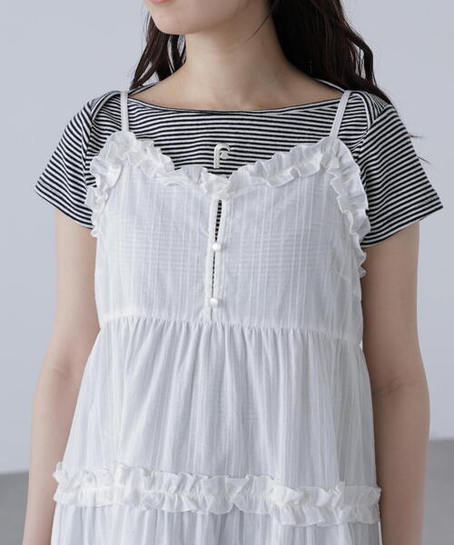 FREE'S MART（フリーズマート）の「◆コットンティアードキャミミニワンピース（ワンピース・レディース・ブラック/ホワイト・FREE）」の22枚目の写真