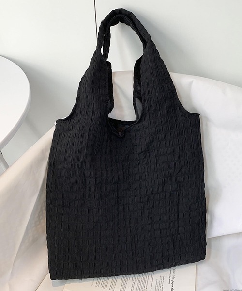 VIBGYOR（ヴィブジョー）の「Liaa/くしゅくしゅ チェック トートバッグ A18654（トートバッグ・レディース・ブラック/オレンジ/パープル/ピンク・FREE）」の8枚目の写真