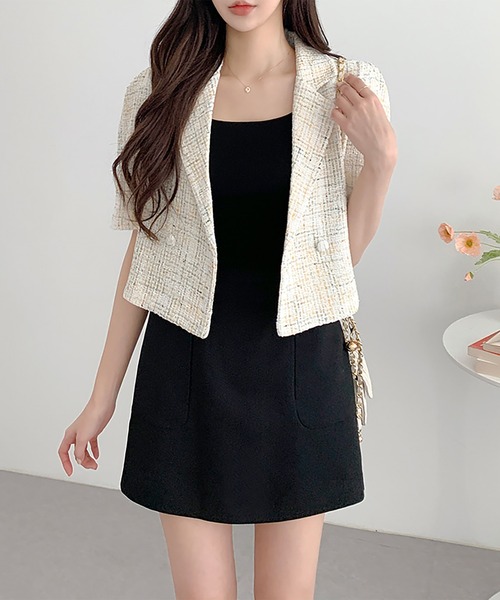 値下げMIESROHE サステナブルツイードダブルジャケット ¥35,200 THE ROW ザロウ Marri Jacket ダブルブレスト テーラード