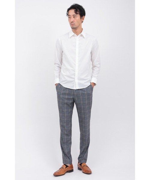 HIGH STREET(ハイストリート)の「4WAYコンフォートレギュラーカラーシャツ(ビジネスシャツ・メンズ・アイボリー/ブラック・L/M/LL/S)」の13枚目の写真