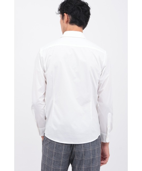 HIGH STREET(ハイストリート)の「4WAYコンフォートレギュラーカラーシャツ(ビジネスシャツ・メンズ・アイボリー/ブラック・L/M/LL/S)」の5枚目の写真