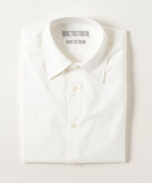 HIGH STREET(ハイストリート)の「4WAYコンフォートレギュラーカラーシャツ(ビジネスシャツ・メンズ・アイボリー/ブラック・L/M/LL/S)」の3枚目の写真