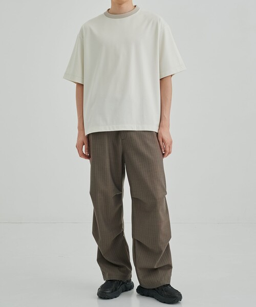 UNITED TOKYO（ユナイテッドトウキョウ）の「32G SOFT COOL リラックスTシャツ（Tシャツ/カットソー・メンズ・ブラウン/ホワイト/ブラック/ダークグレー/マスタード/カーキ/ライトグレー・1/2/3）」の13枚目の写真