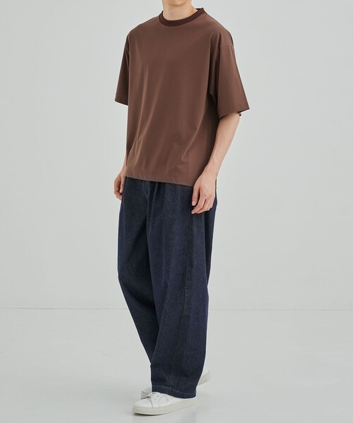 UNITED TOKYO（ユナイテッドトウキョウ）の「32G SOFT COOL リラックスTシャツ（Tシャツ/カットソー・メンズ・ブラウン/ホワイト/ブラック/ダークグレー/マスタード/カーキ/ライトグレー・1/2/3）」の16枚目の写真