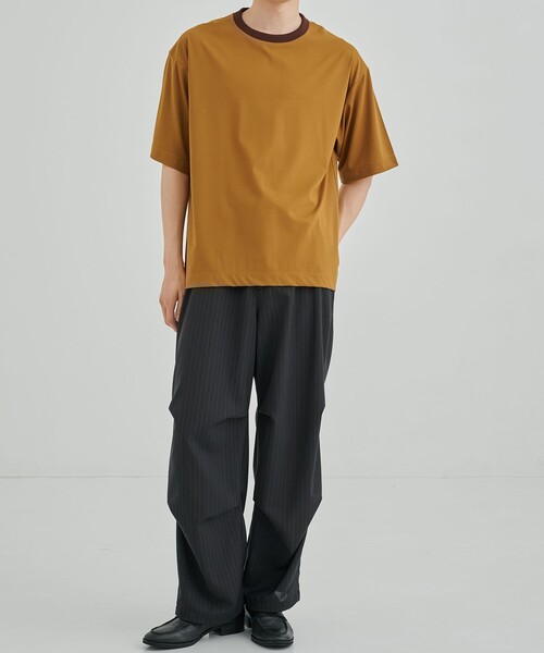 UNITED TOKYO（ユナイテッドトウキョウ）の「32G SOFT COOL リラックスTシャツ（Tシャツ/カットソー・メンズ・ブラウン/ホワイト/ブラック/ダークグレー/マスタード/カーキ/ライトグレー・1/2/3）」の12枚目の写真