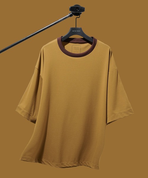 UNITED TOKYO（ユナイテッドトウキョウ）の「32G SOFT COOL リラックスTシャツ（Tシャツ/カットソー・メンズ・ブラウン/ホワイト/ブラック/ダークグレー/マスタード/カーキ/ライトグレー・1/2/3）」の7枚目の写真