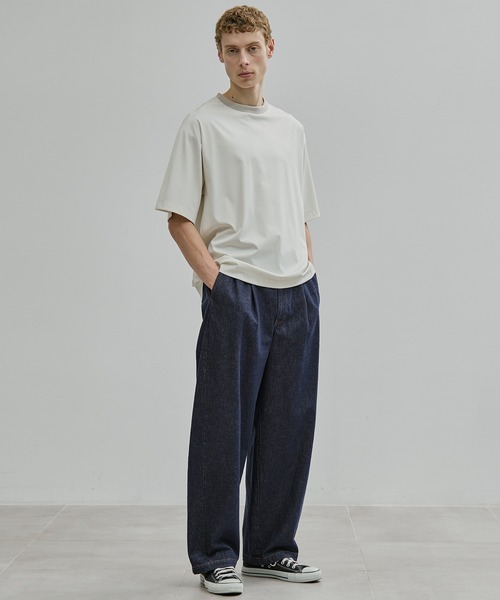 UNITED TOKYO（ユナイテッドトウキョウ）の「32G SOFT COOL リラックスTシャツ（Tシャツ/カットソー・メンズ・ブラウン/ホワイト/ブラック/ダークグレー/マスタード/カーキ/ライトグレー・1/2/3）」の21枚目の写真