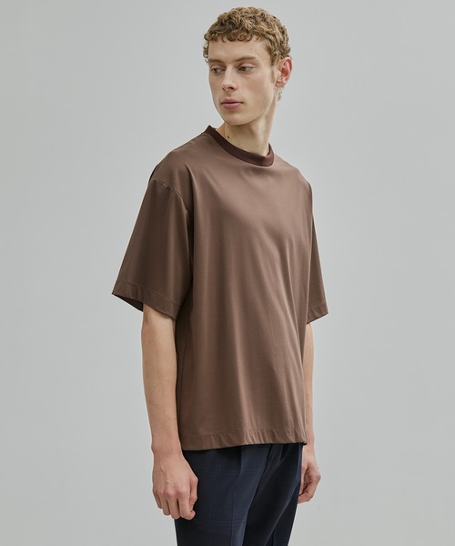 UNITED TOKYO（ユナイテッドトウキョウ）の「32G SOFT COOL リラックスTシャツ（Tシャツ/カットソー・メンズ・ブラウン/ホワイト/ブラック/ダークグレー/マスタード/カーキ/ライトグレー・1/2/3）」の18枚目の写真