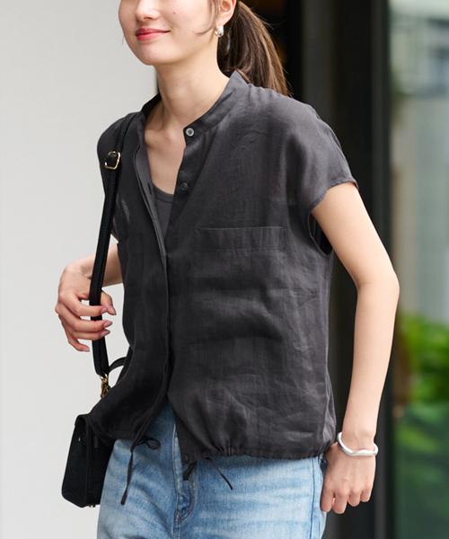 FRAMeWORK キャップスリーブドロストシャツ ≪追加≫キャップスリーブドロストシャツ(シャツ/ブラウス