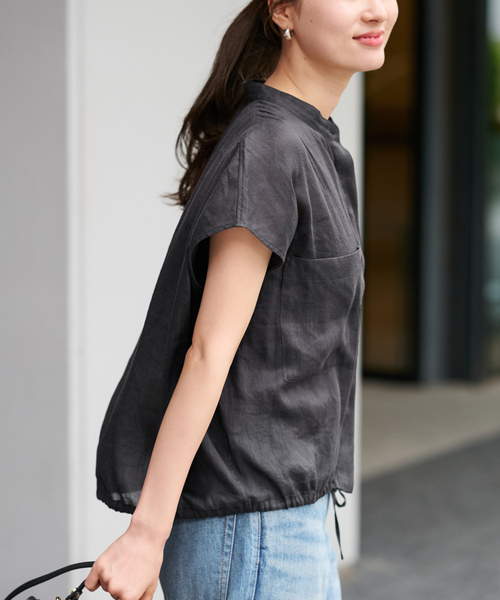 ≪追加≫キャップスリーブドロストシャツ（シャツ/ブラウス