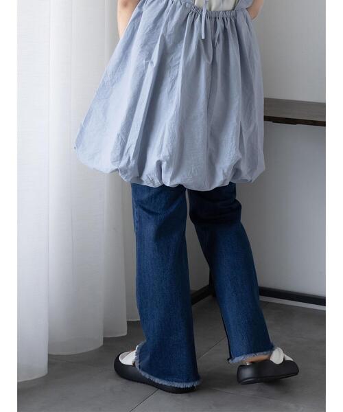 ehka sopo（エヘカソポ）の「フレアデニムパンツ（デニムパンツ・レディース・ブルー/サックスブルー/グレー・F）」の3枚目の写真