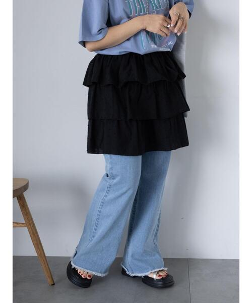 ehka sopo（エヘカソポ）の「フレアデニムパンツ（デニムパンツ・レディース・ブルー/サックスブルー/グレー・F）」の15枚目の写真